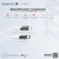 CABLE TYPE-C TO LIGHTNING ICONIX IC-UC1634 -1